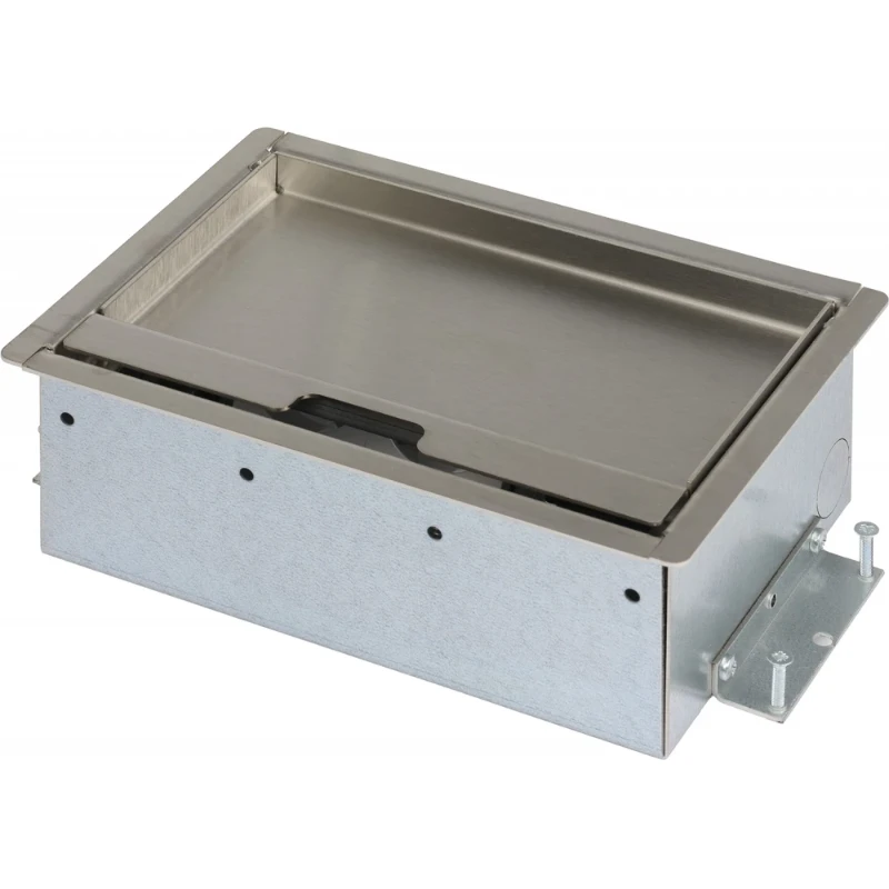 OCS Servicebox 3.0 2x 230V + 1x leeg RVS deksel met 15mm inlegdiepte