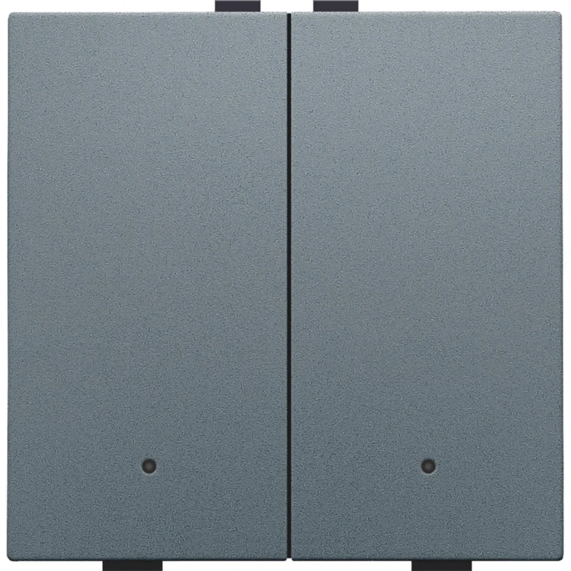 Niko Drukknop met led en comfortsensoren Home Control 2-voudig grijs inbouw 220-52202