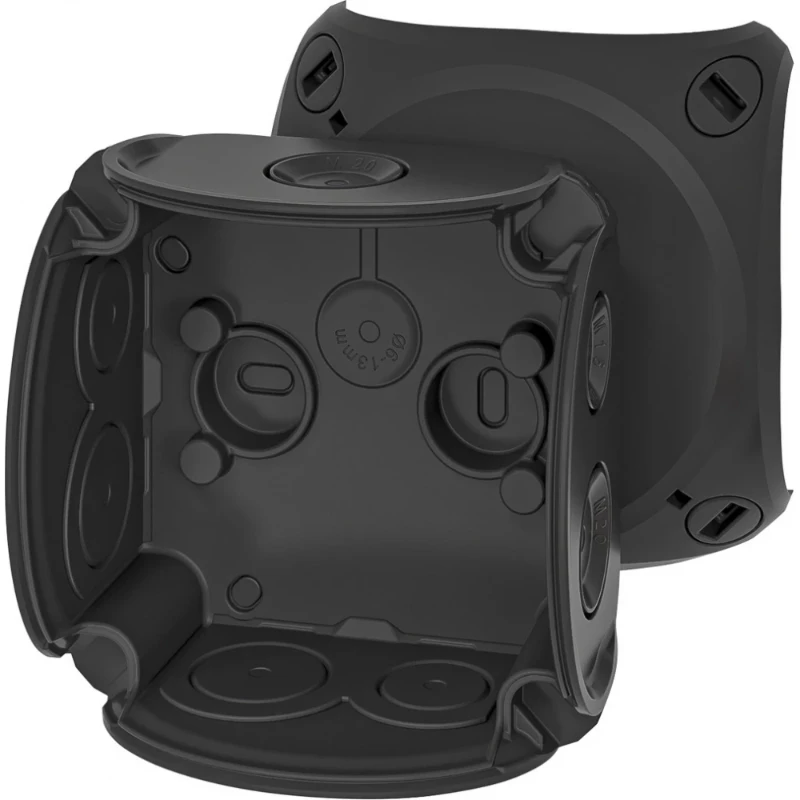 Hensel MB eigen logo Kabeldoos IP66 BM0 zonder klem M16/20 membranen Zwart