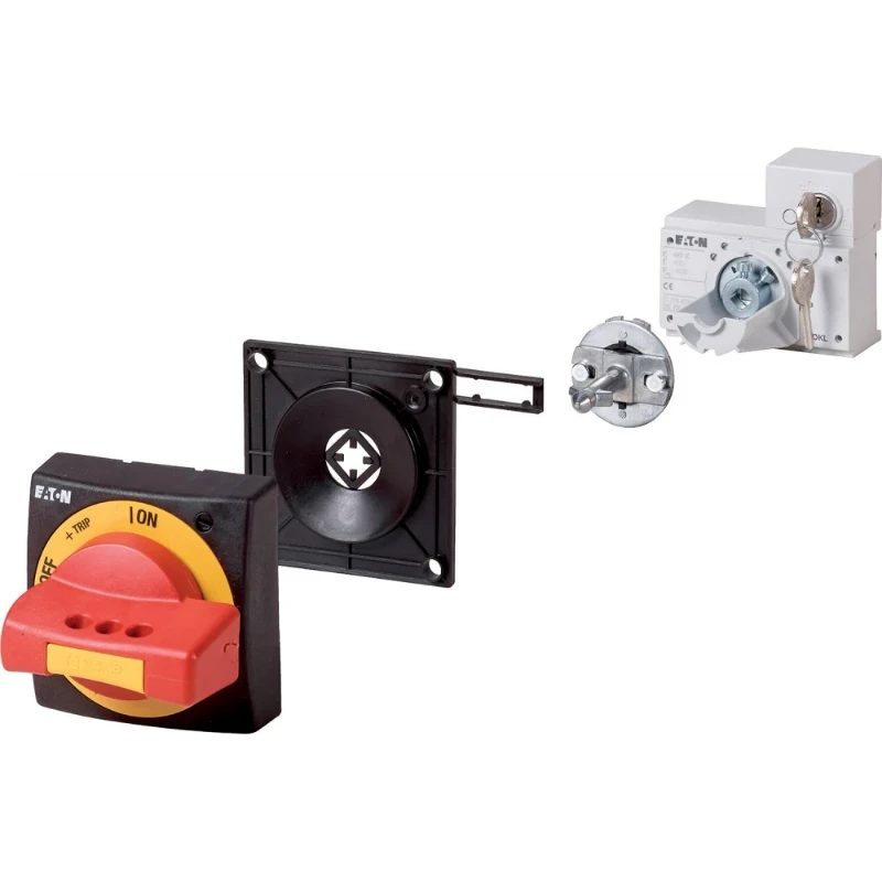 Eaton Deurkoppelingshandgreep NZM1 rood/geel incl. cilinderslot
