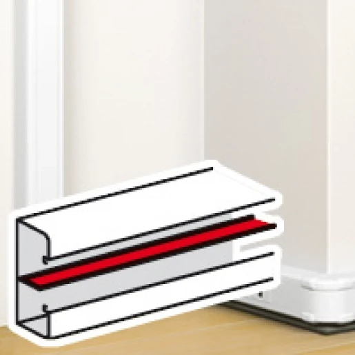 Legrand DLP scheidingsschot wandgoot 2000x50mm enkel kunststof PVC wit RAL 9003 075609
