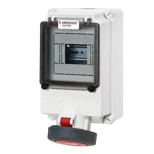 Mennekes WCD 63A 5P 6H 400V IP67 + rail