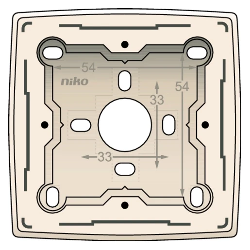 Niko Opbouwdoos 1-voudig beige Horizontaal en verticaal 100-77100