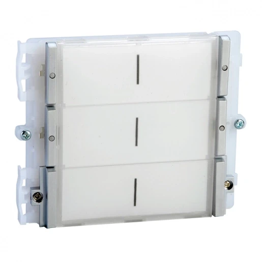 Comelit Ikall Drukknop/info-module druktoets aluminium/kunststof 4-voudig wit 33424