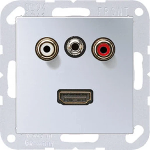 Jung A range afdekking a500 aluminium audio/jack/hdmi MAA1082AL