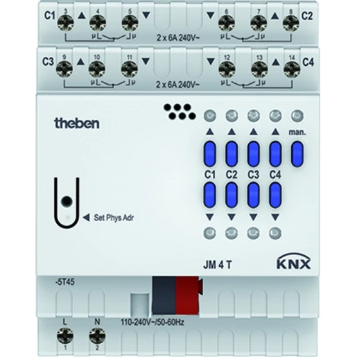 Theben KNX jaloezieactor 4-voudig (JM 4 T KNX)