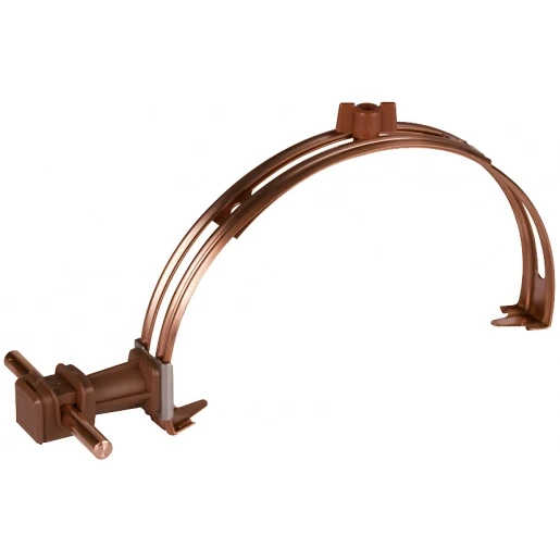 Dehn Roof conductor holder adj.stst/galcu w.dehnsnap h 36mm plastic brown