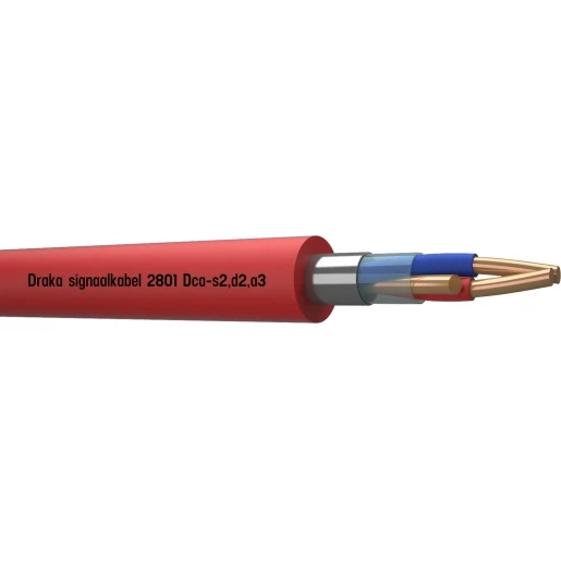 Draka 2800 Signaalkabel AFG Dca BM Rood 1x2x0,8mm - 500mtr