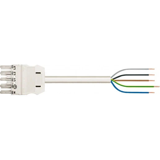 Wago SERIE 771 Patchkabel gebouwinstallatie 5p Contrastekker (female) Vrij kabeluiteinde 5000mm