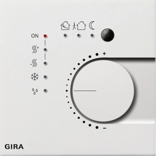 Gira KNX thermostaat drukc.I/F 4-v F100 z.wit
