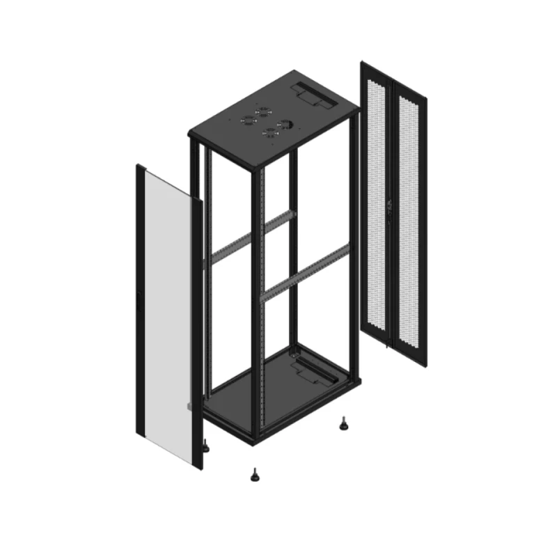 Gigamedia Vloer patchkast AV enkel VER AR dubbel PER EX 19" 47HE 600x1000mm Zwart GGM 7047610PVSPPDEX