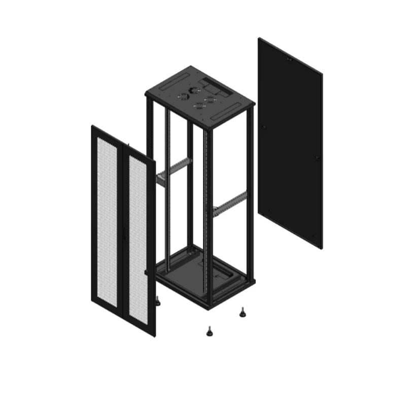 Gigamedia Vloer patchkast AV dubbel PER PAR EX 19" 42HE 800x600mm Zwart GGM 704286PPDPAREX