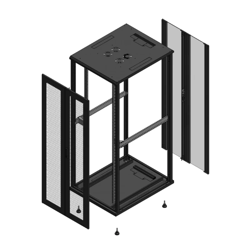 Gigamedia Vloer patchkast AV dubbel PER AR dubbel VER EX 19" 42HE 800x1000mm Zwart GGM 7042810PPDPVDEX