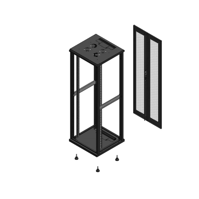 Gigamedia Vloer patchkast SP AR dubbel PER EX 19" 36HE 600x600mm Zwart GGM 703666SPPPDEX