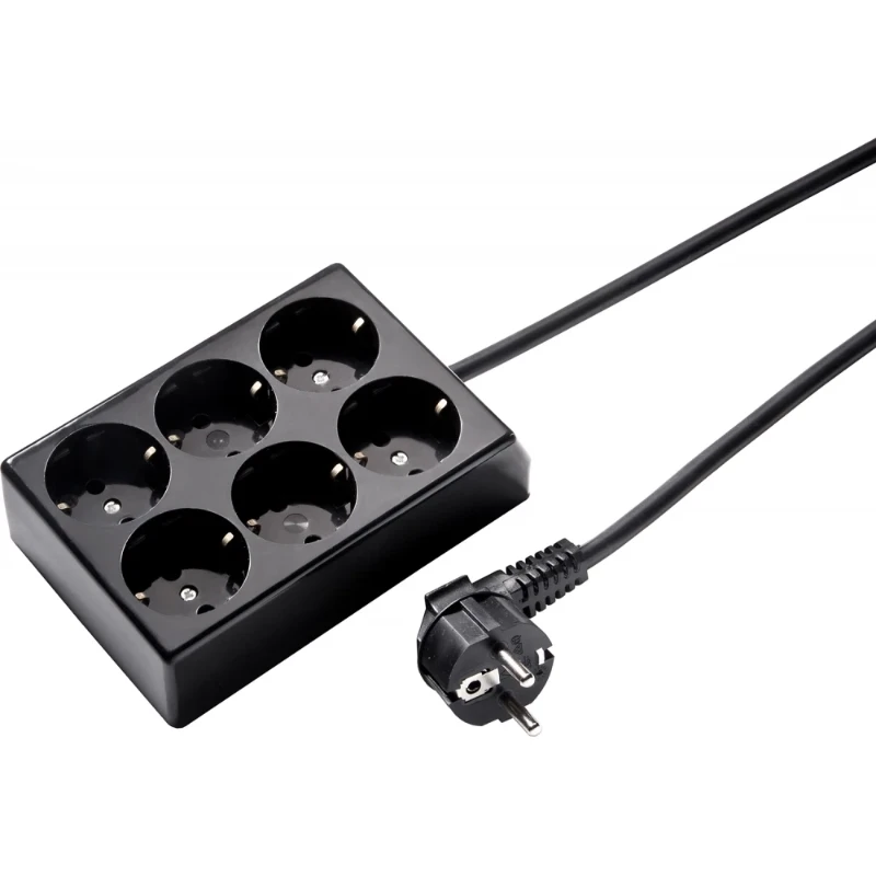 Martin Kaiser Contactdooscombinatie 6RA 16A IP20 snoer 1.5m 526ZL/15W/SW