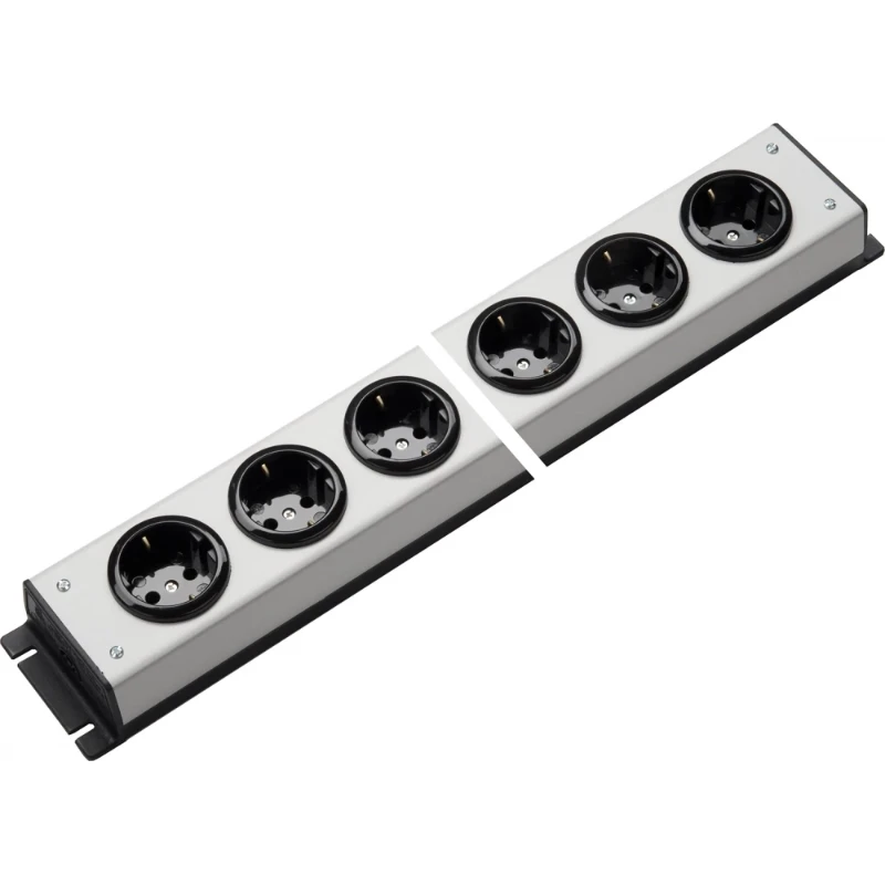 Martin Kaiser Contactdooscombinatie grijs-zwart 8RA 16A IP20 1002/8L-SW