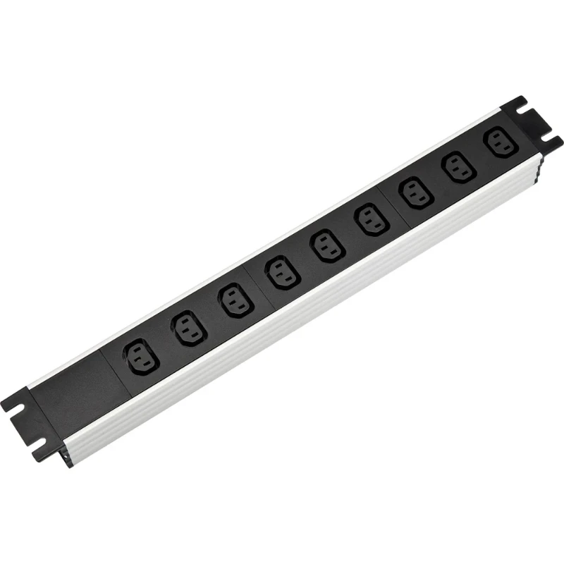 Martin Kaiser Toestel contactdooscomb 19" 6-v C13 met zekering l.grijs-zwart