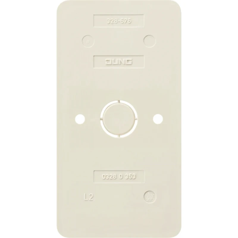 Jung AP 600 Bodemplaat schakelmateriaal 2-voudig Horizontaal en verticaal Glanzend wit RAL 1013 328-676