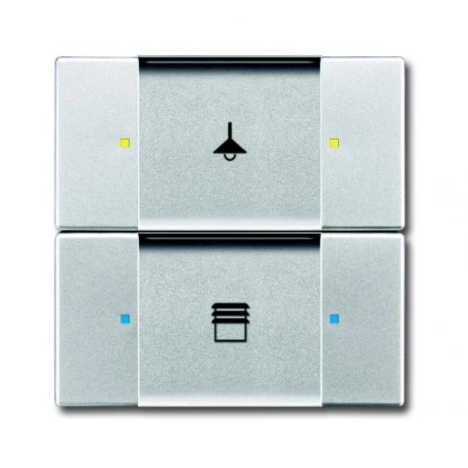 ABB Busch-Jaeger KNX, Future Tastsensor multifunctioneel KNX 4-voudig aluminium met tekstv IP20 RAL 9006 2CKA006116A0185