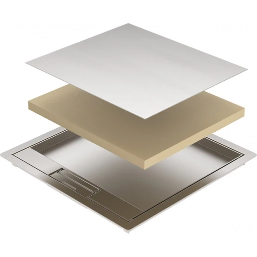 HPL opvulset toplaag t3 klapdeksel k320 geborsteld RVS 15mm 700.0012-9