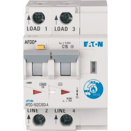 Eaton Vlamboogbeveiligings component AFDD 16A 2P C-KAR 30MA