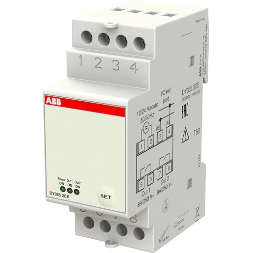 ABB System Pro M Compact digitale schakelklok paneelbouw uitbreiding DIN-rail 12 - 24V 2 kanalen 2CSM221191R1000