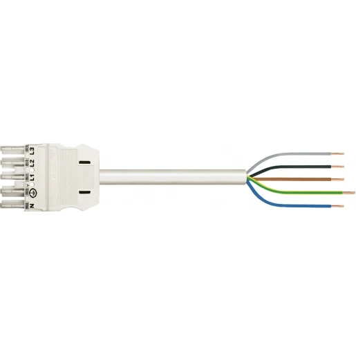 Wago SERIE 771 Patchkabel gebouwinstallatie 5p Contrastekker (female) Vrij kabeluiteinde 6000mm