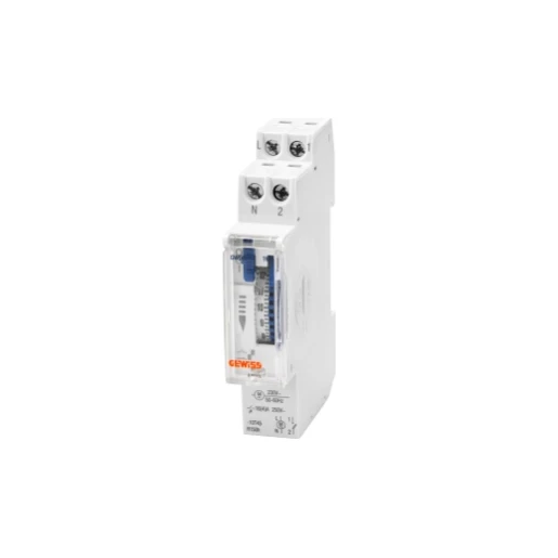 Gewiss analoge schakelklok paneelbouw AC DIN-rail 16A 230V 1 kanaal GWD6772