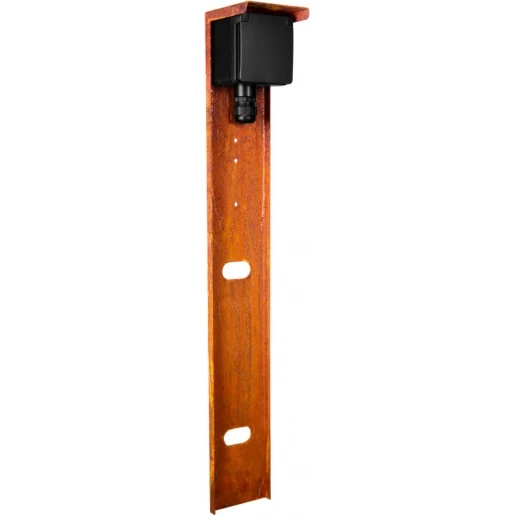 Glampère Pro tuinpaal (enkele wartel) 1 contactdozen Glanzend IP55 NL6511C