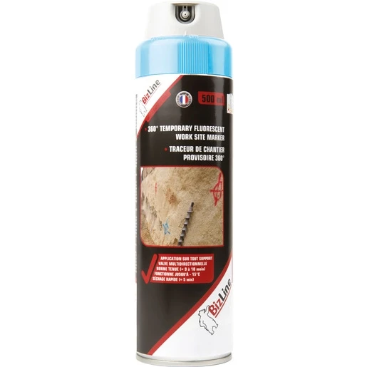 Bizline Markeerverf fluor blauw 500ml BIZ 740106