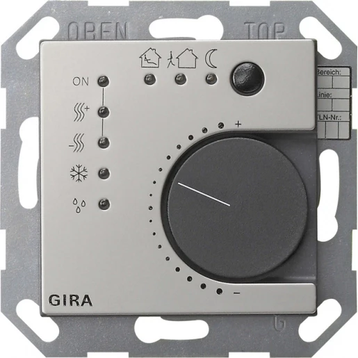 Gira KNX thermostaat drukc.I/F 4-v System 55 edelstaal