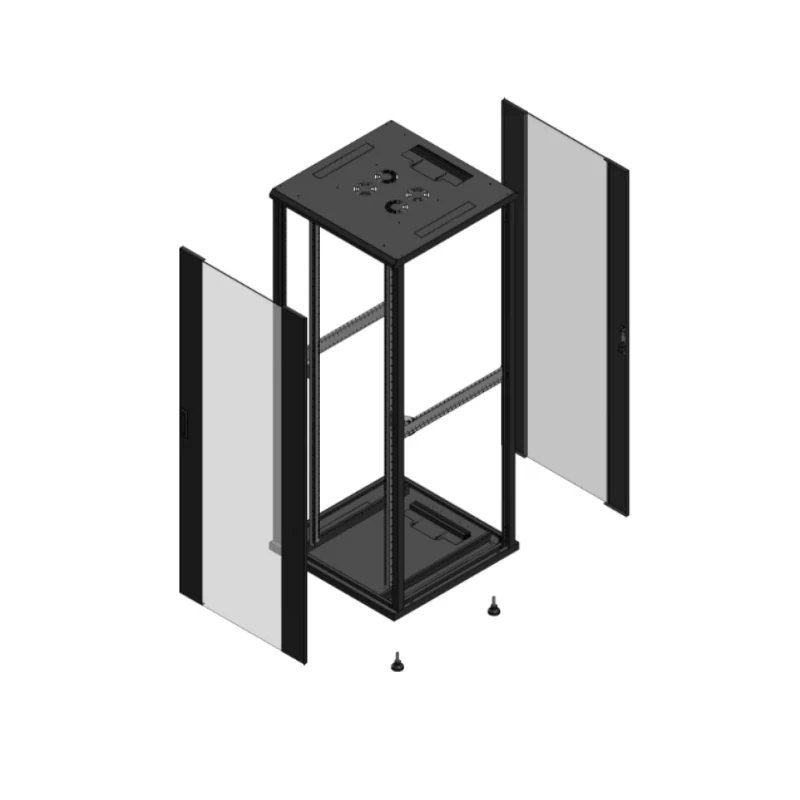 Gigamedia Vloer patchkast AV enkel VER AR enkel VER EX 19" 42HE 800x800mm Zwart GGM 704288PVSPVSEX