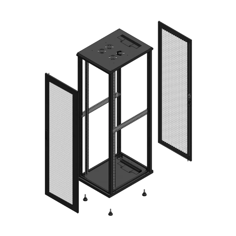 Gigamedia Vloer patchkast AV enkel PER AR enkel PER EX 19" 42HE 600x800mm Zwart GGM 704268PPSPPSEX
