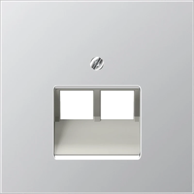 Jung LS range Centraalplaat UAE/IAE 2 connectoren MetaalZonder label aluminium AL2969-2UA
