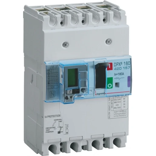 Legrand DPX3 160 THERMO MAGNETISCH+AARDLEK 4 POLIG 160A KA-WAARDE 50KA