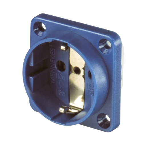 Mennekes Schuko wandcontactdoos inbouw a 50 x 50 mm 230V 16A IP20 blauw 11531