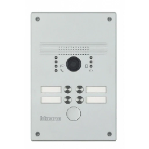 Bticino Sfera Anti-vandaal video 4 beltoetsen aluminium inbouw BT308001