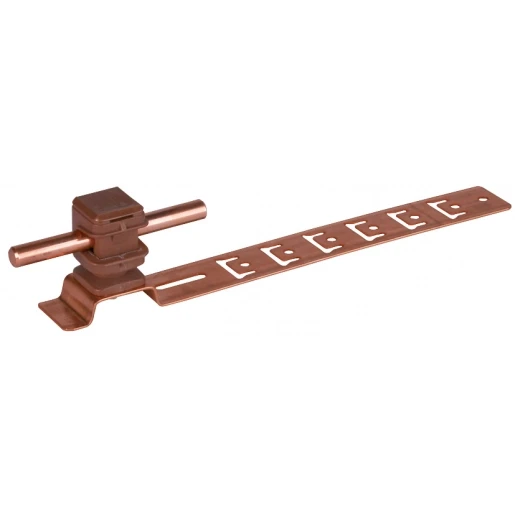Dehn Roof cond.hol.unisnap cu/plastic brown h 16mm rd 8mm with embossed b