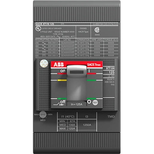 ABB XT1N 125 TMF 15-500 3P F F UL/CSA