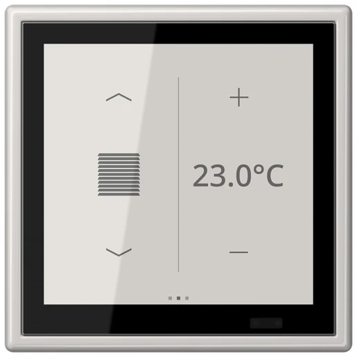 Jung LS range Touch ruimtecontroller KNX grijs RAL 7035 LS459D1SLG