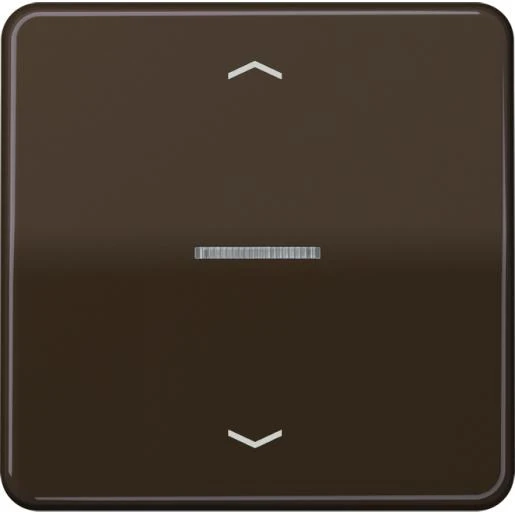Jung CD range tastafdekking standaard pijlen enkelvoudig Glanzend bruin RAL 8022 FMCD1700PBR