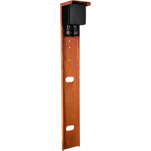 Glampère Pro tuinpaal (dubbele wartel) 1 contactdozen Glanzend IP55 NL6512C