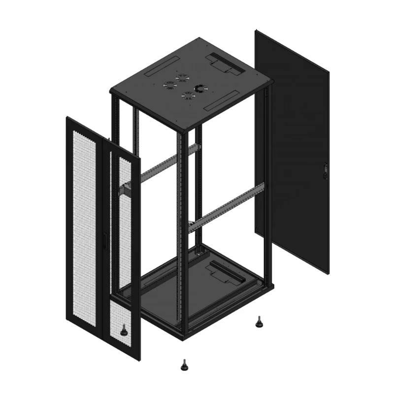 Gigamedia Vloer patchkast AV dubbel PER AR enkel TOL EX 19" 42HE 800x1000mm Zwart GGM 7042810PPDPTSEX