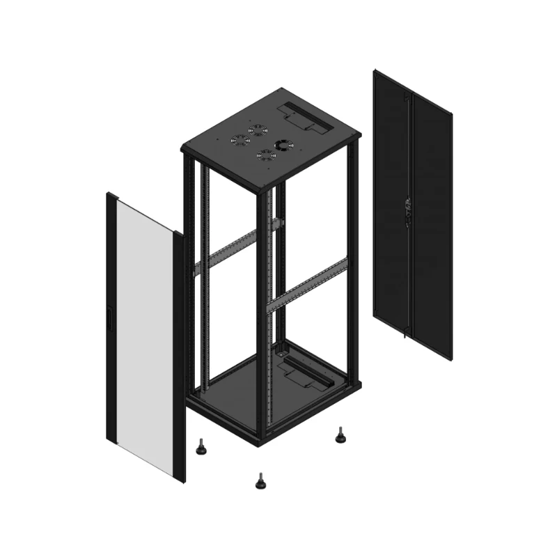 Gigamedia Vloer patchkast AV enkel VER AR dubbel TOL EX 19" 36HE 600x800mm Zwart GGM 703668PVSPTDEX