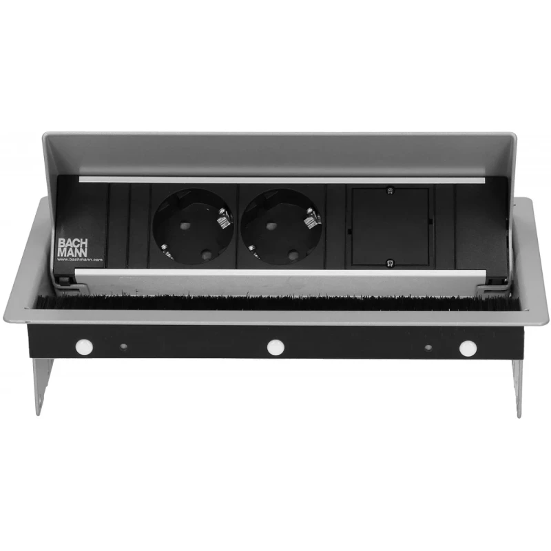 OCS Coni 2x 230V RA + 1x blind zilvergrijs
