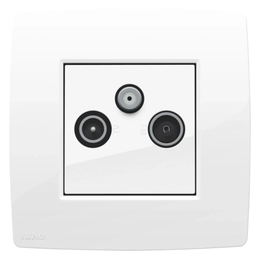 Niko Original bright white Centraalplaat aansluitdoos EDA Centraalplaat 2 connectoren Zonder label wit 111-69551