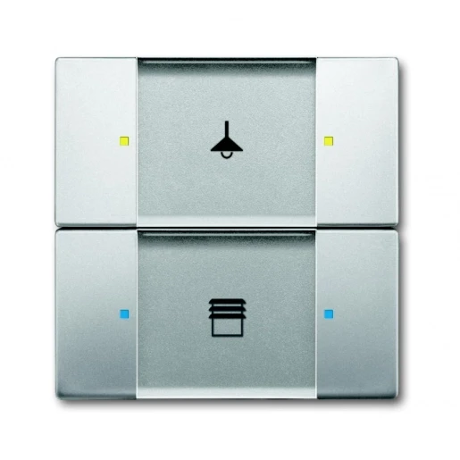 ABB Busch-Jaeger Pure stainless steel Tastsensor multifunctioneel KNX 4-voudig RVS met tekstv IP20 2CKA006116A0190