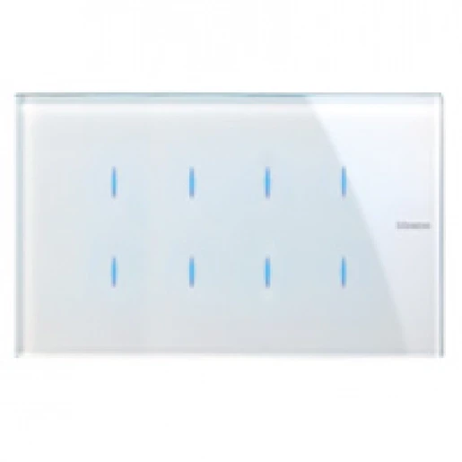 Bticino Axolute Tastsensor 8-voudig wit inbouw IP20 RAL 9006 BTHC4657M4