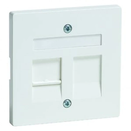 Peha Dialog Afdekking draagframe 600 Modular-Jack 1 connector Met label aluminium 00318611