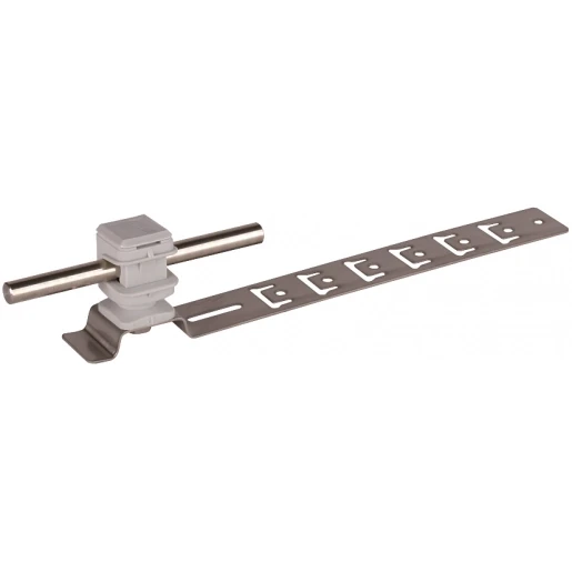 Dehn Roof cond.hol.unisnap stst/plast.grey h 16mm rd 8mm w.embossed bra